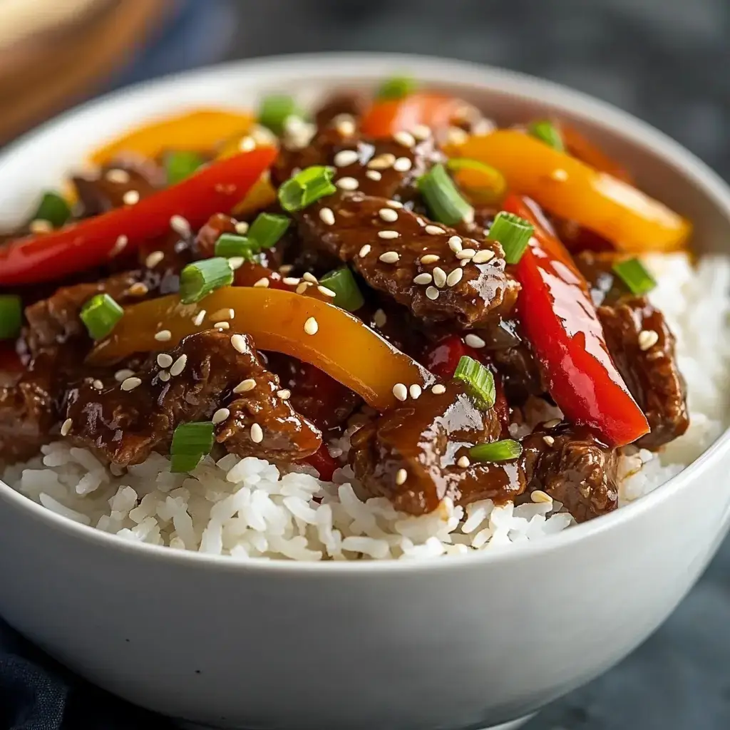Beef and Pepper Rice Bowl