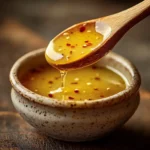 Cajun Honey Butter Sauce Recipe in ceramic bowl