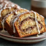 Cinnamon Roll Zucchini Bread with Glaze and Swirls