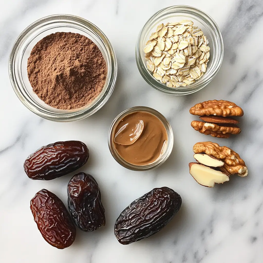 ingredients for date brownie balls recipe