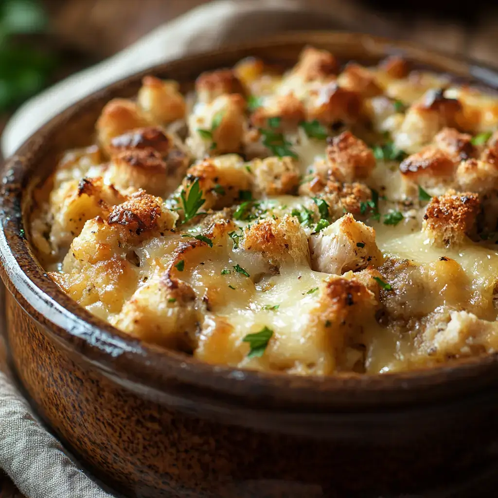Dolly Parton Chicken and Stuffing Casserole