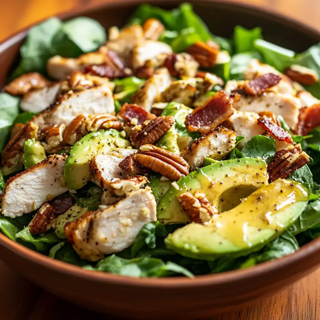 Honey mustard on romaine salad
