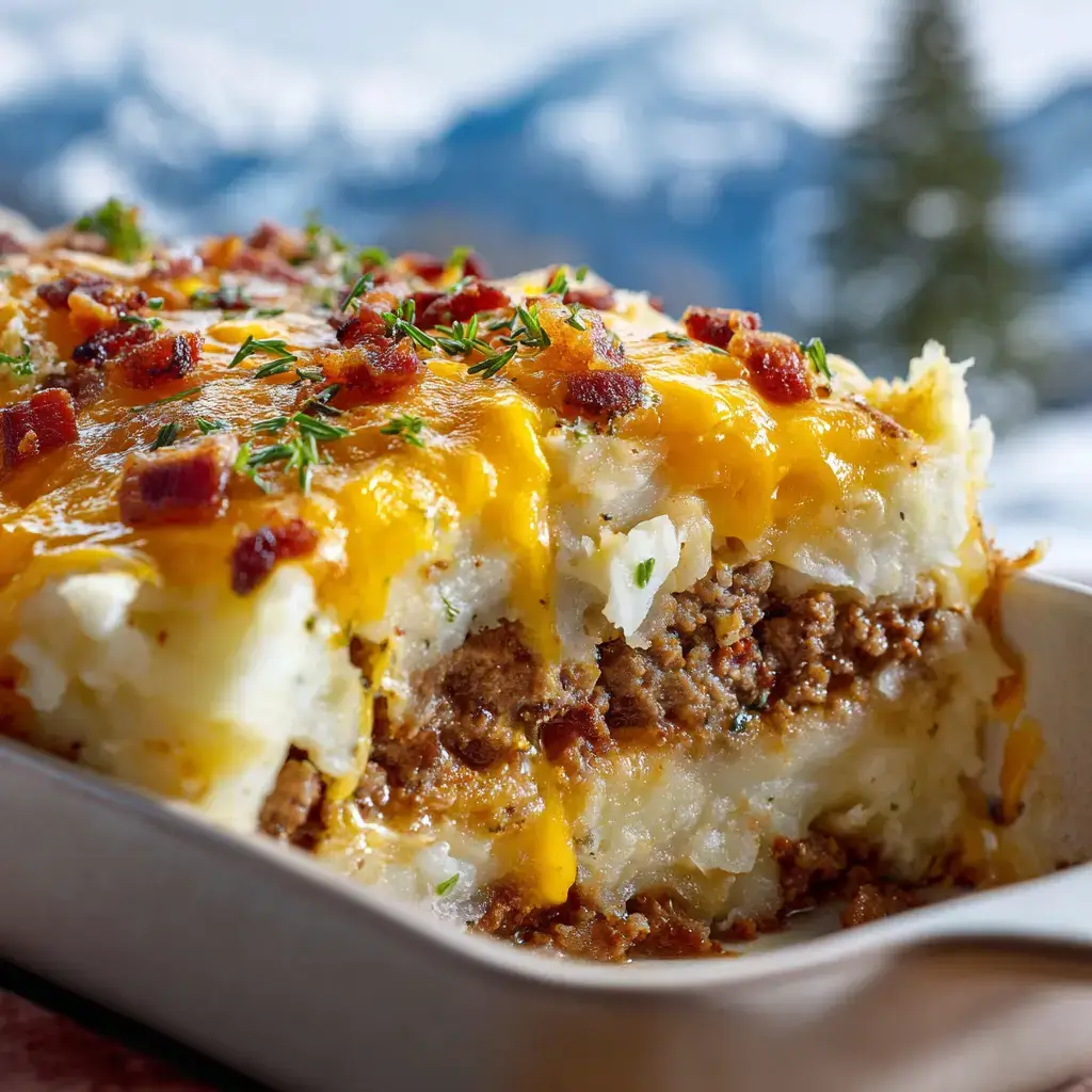 Loaded Potato and Meatloaf Casserole