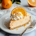 No-Bake Orange Creamsicle Cheesecake whole cake