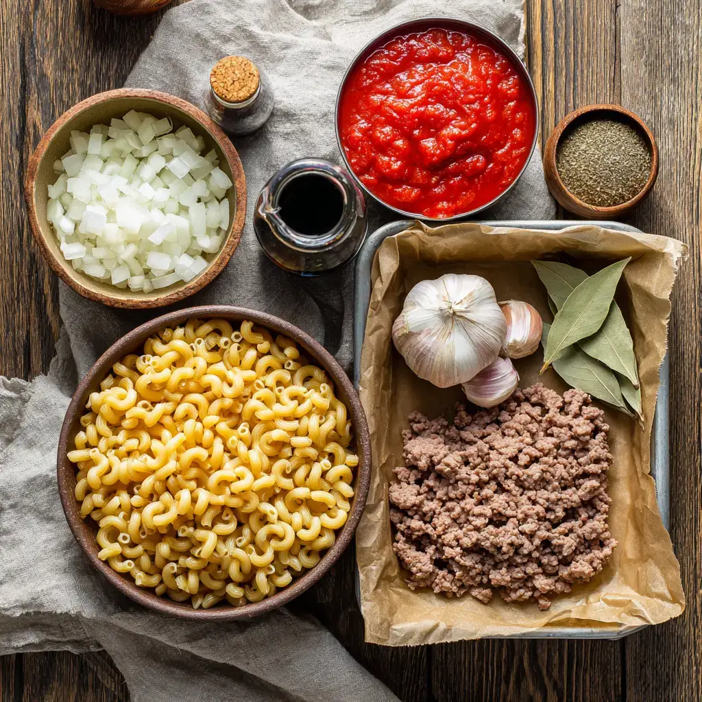 Ingredients for making Old Fashioned Goulash