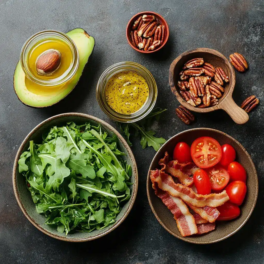 Ingredients for honey mustard romaine salad