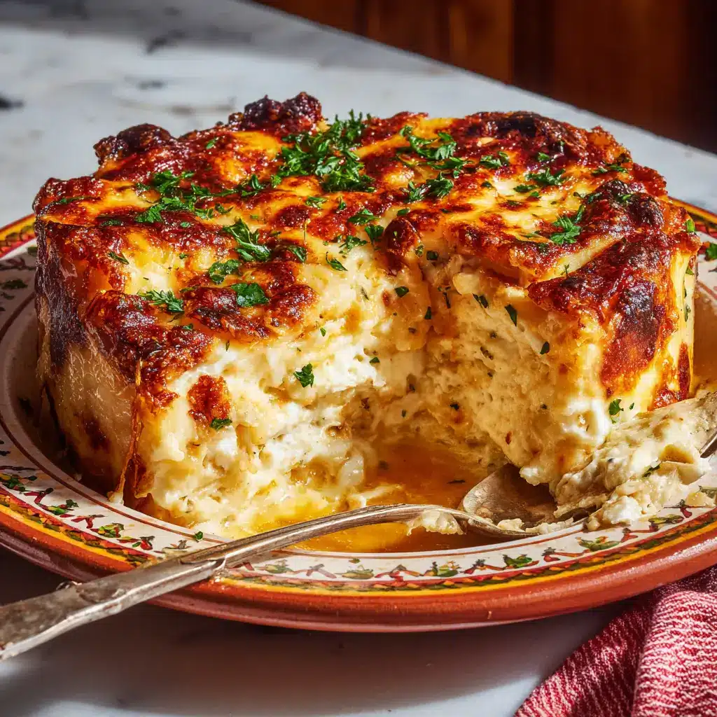 Serving of creamy ground beef and cabbage casserole