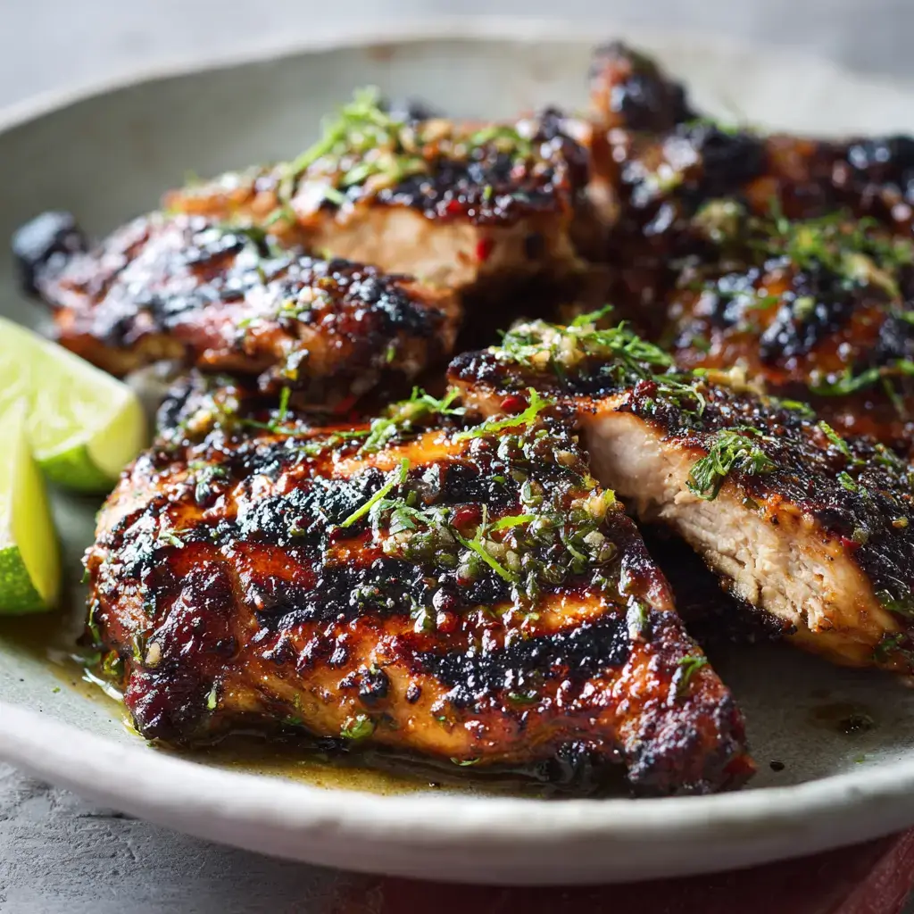 Authentic jerk chicken recipe grilled and glazed