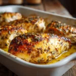 baked chicken recipe close-up golden juicy