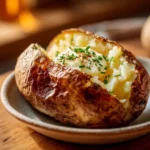 Baked Potato in the Microwave with butter and chives