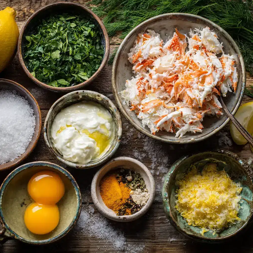 crab brulee recipe ingredients layout