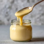 keto condensed milk recipe in glass jar
