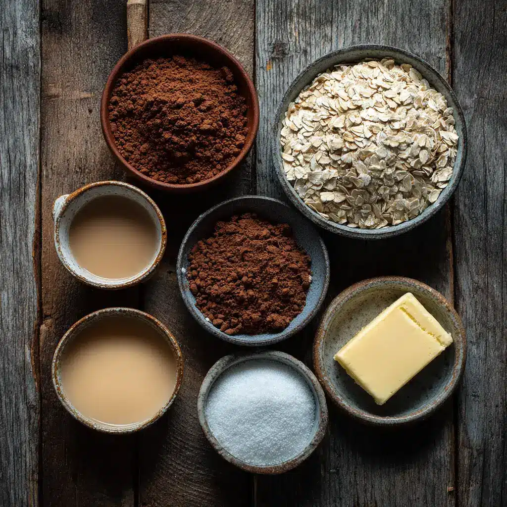 no bake moose farts ingredients flat lay