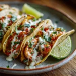 shrimp taco recipe with creamy lime sauce