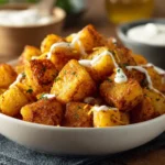 taco bell potatoes recipe served with nacho cheese