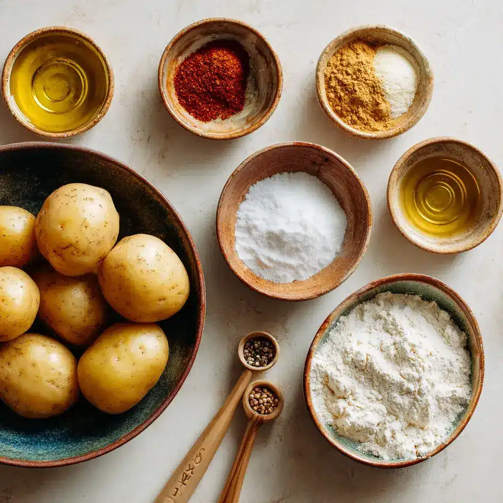 taco bell potatoes recipe ingredients on countertop