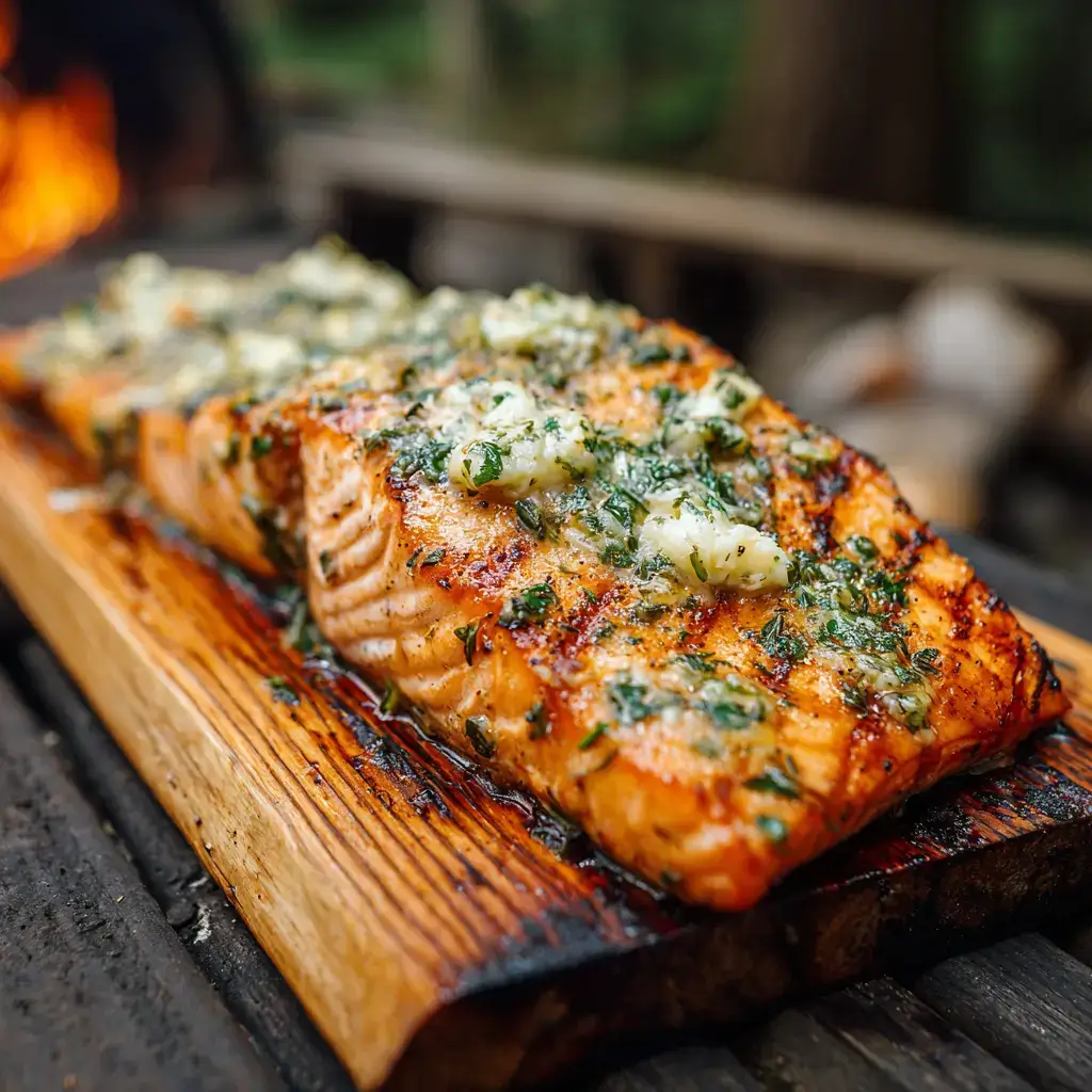 Traeger salmon recipe grilled with herb butter