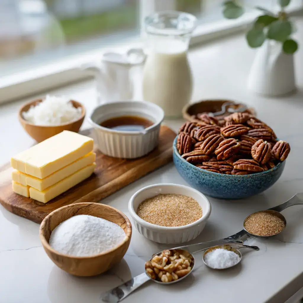 no bake coconut pecan praline cookies ingredients