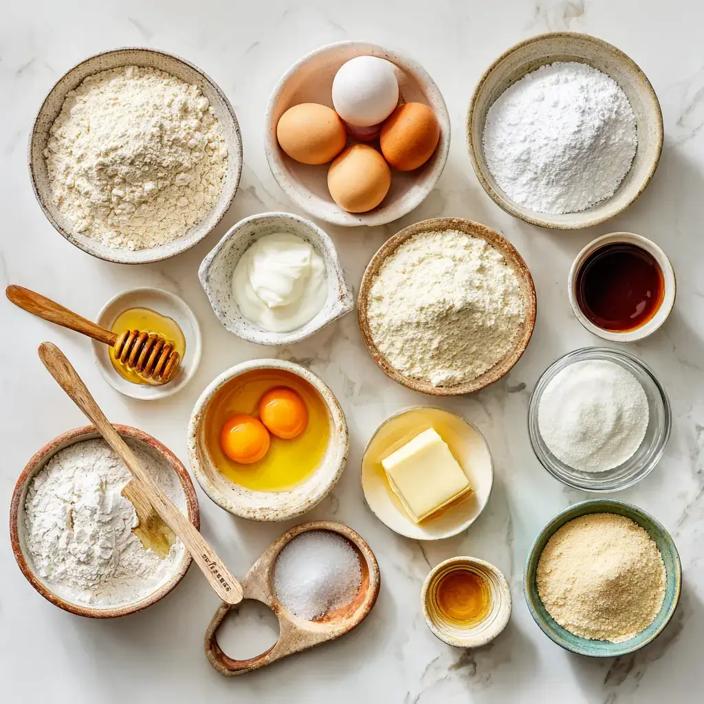 Ingredients for golden diner pancake recipe