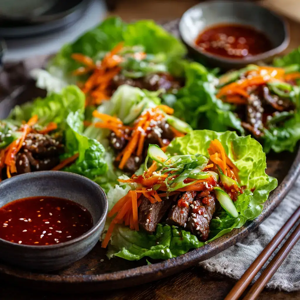 Lettuce wrap recipes with gochujang sauce