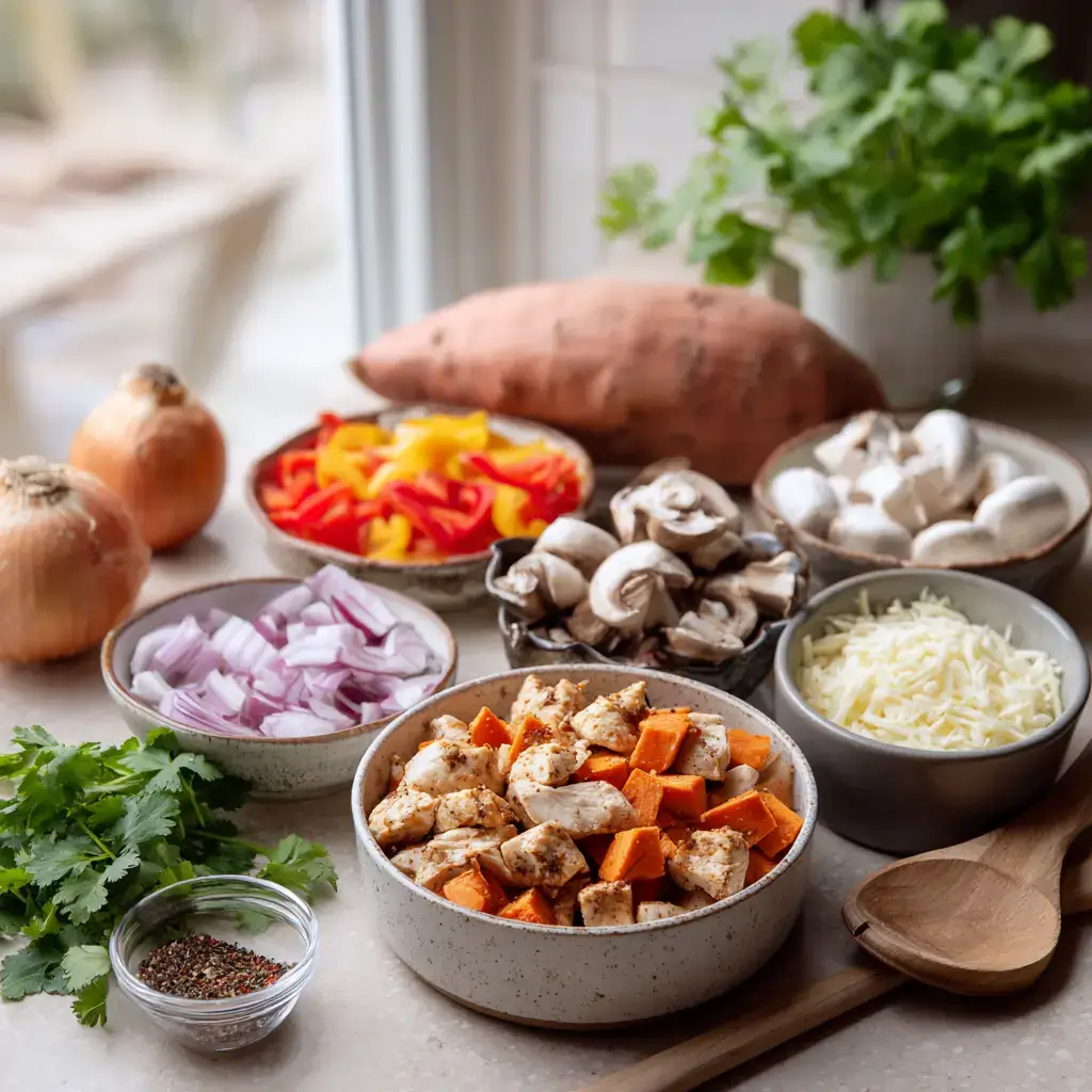 protein loaded fajita sweet potato ingredients
