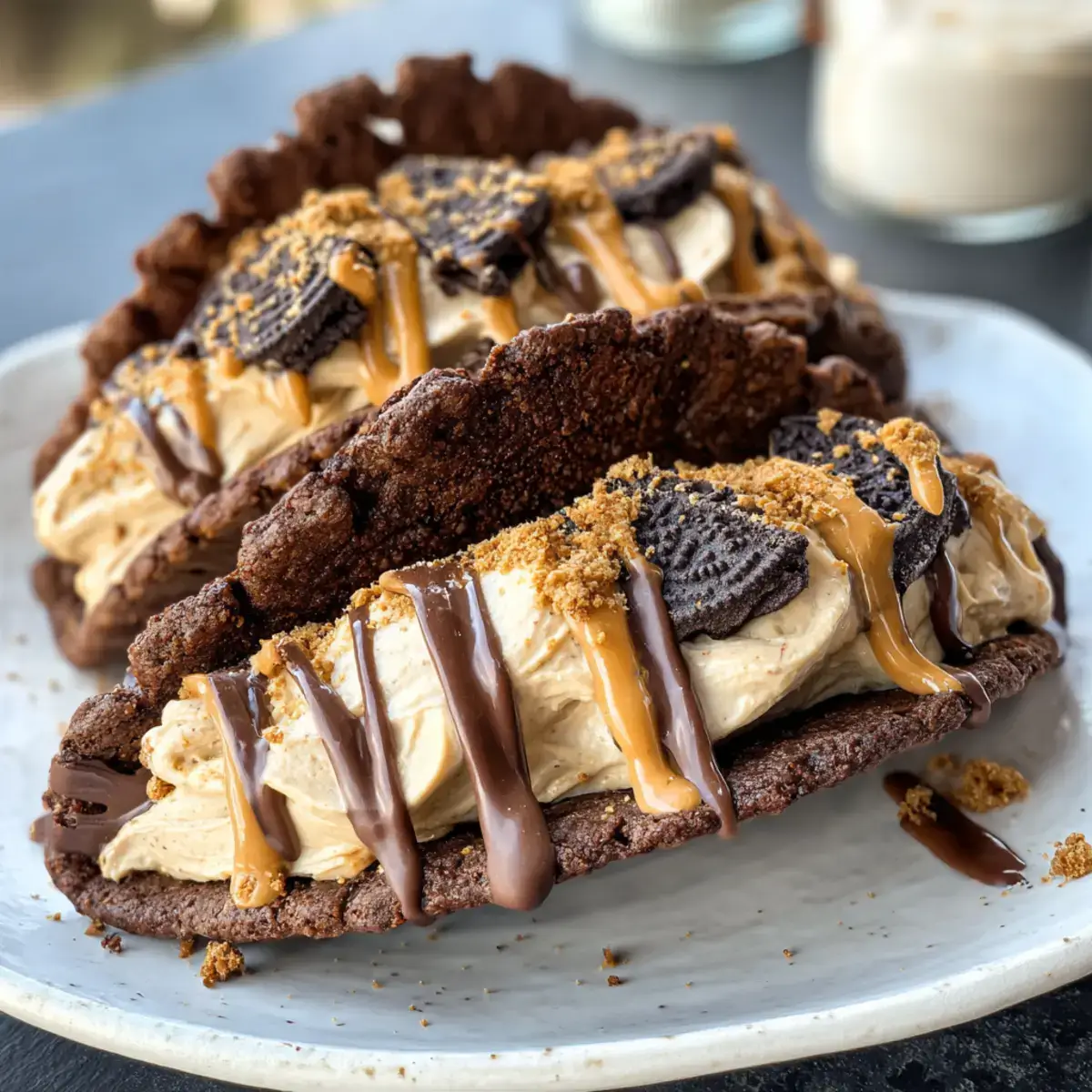 Brownie and Peanut Butter Tacos Viral Dessert Recipe