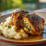 Cilantro Lime Roasted Chicken with Creamy Mashed Potatoes and Pan Gravy