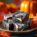 halloween midnight moon fudge with silver glitter