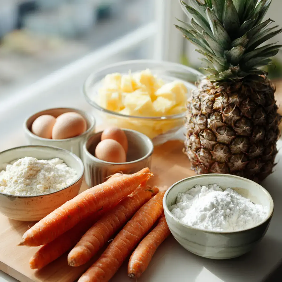 Hawaiian Carrot Pineapple Cake Ingredients