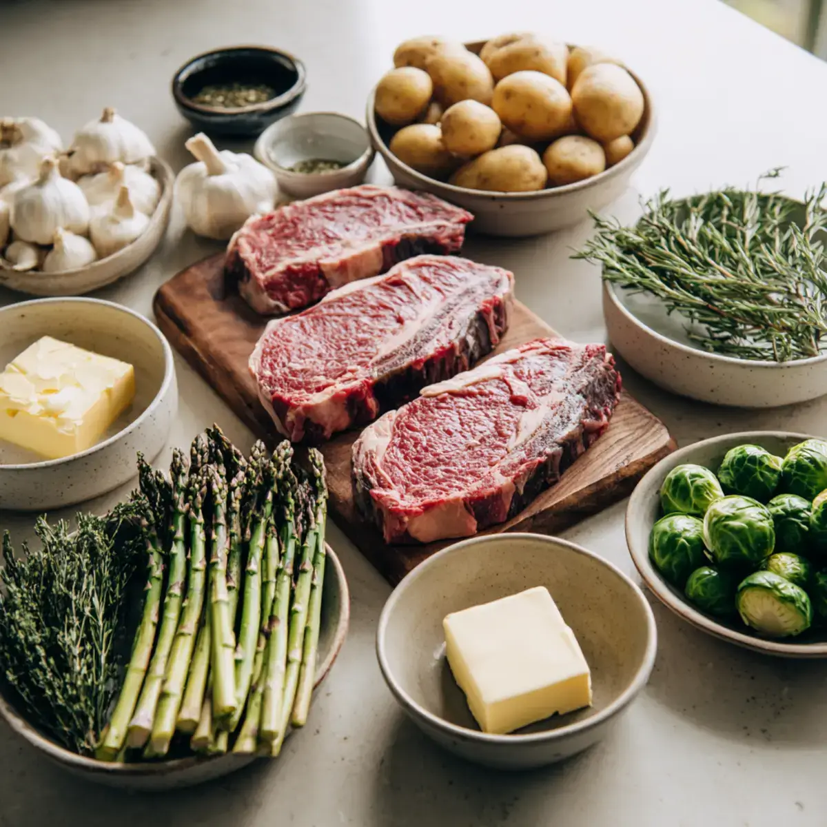 Loaded Steak Board Ingredients