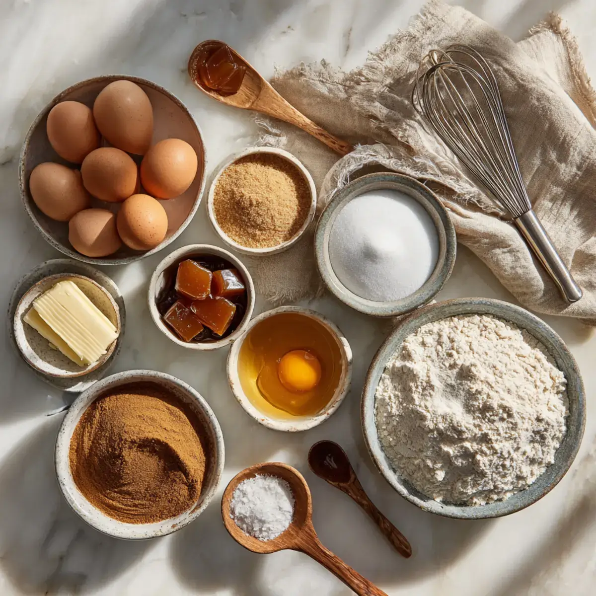 Ingredients for Brown Sugar Cinnamon Butter Cookies