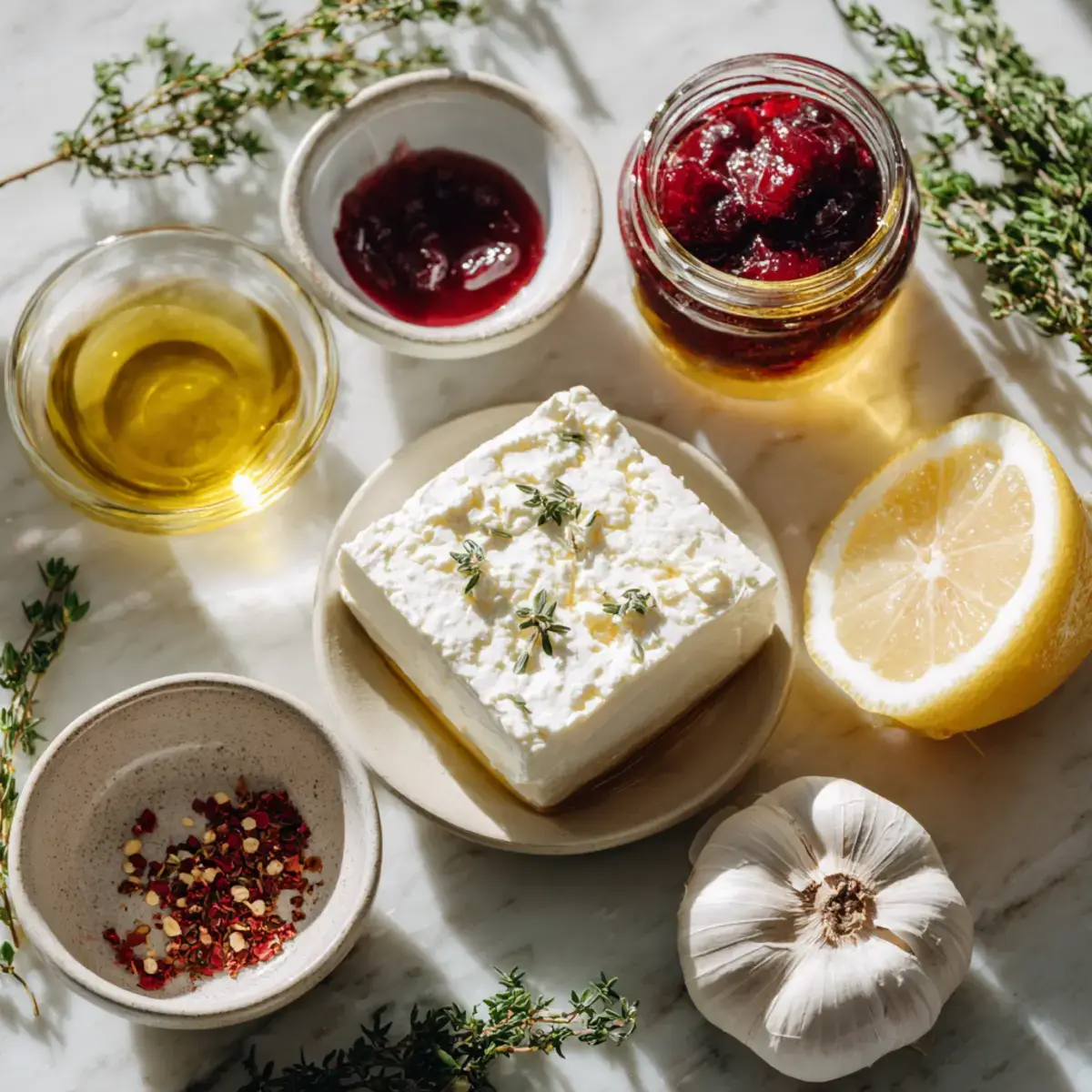 Cranberry Whipped Feta Dip Ingredients