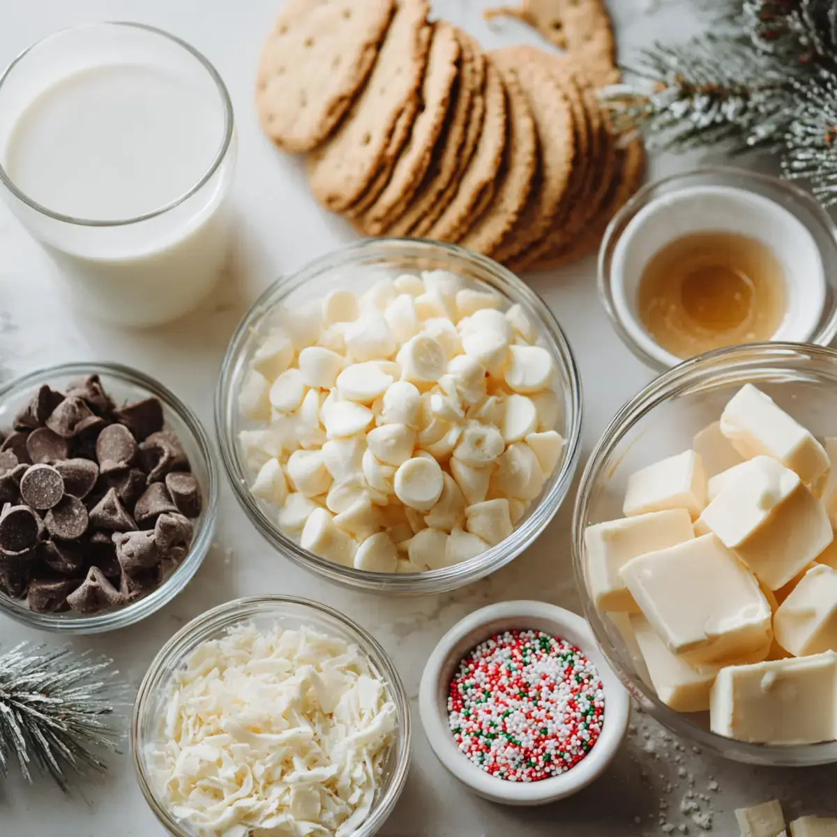 Ingredients for Frosty’s Christmas Cookie Hot Chocolate