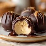No-Bake Peanut Butter Cheesecake Balls Recipe creamy chocolate dessert