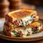 Sun-Dried Tomato Spinach Ricotta Grilled Cheese Sandwich