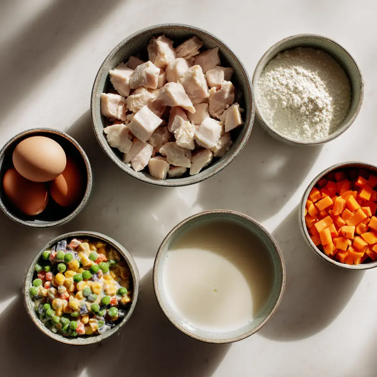 Turkey Pot Pie with Cream of Chicken Soup ingredients
