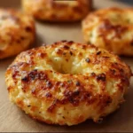 Garlic-Parmesan Cottage Cheese Bagels freshly baked with golden crust