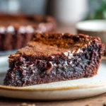 Gooey Brownie Pie with fudgy chocolate center