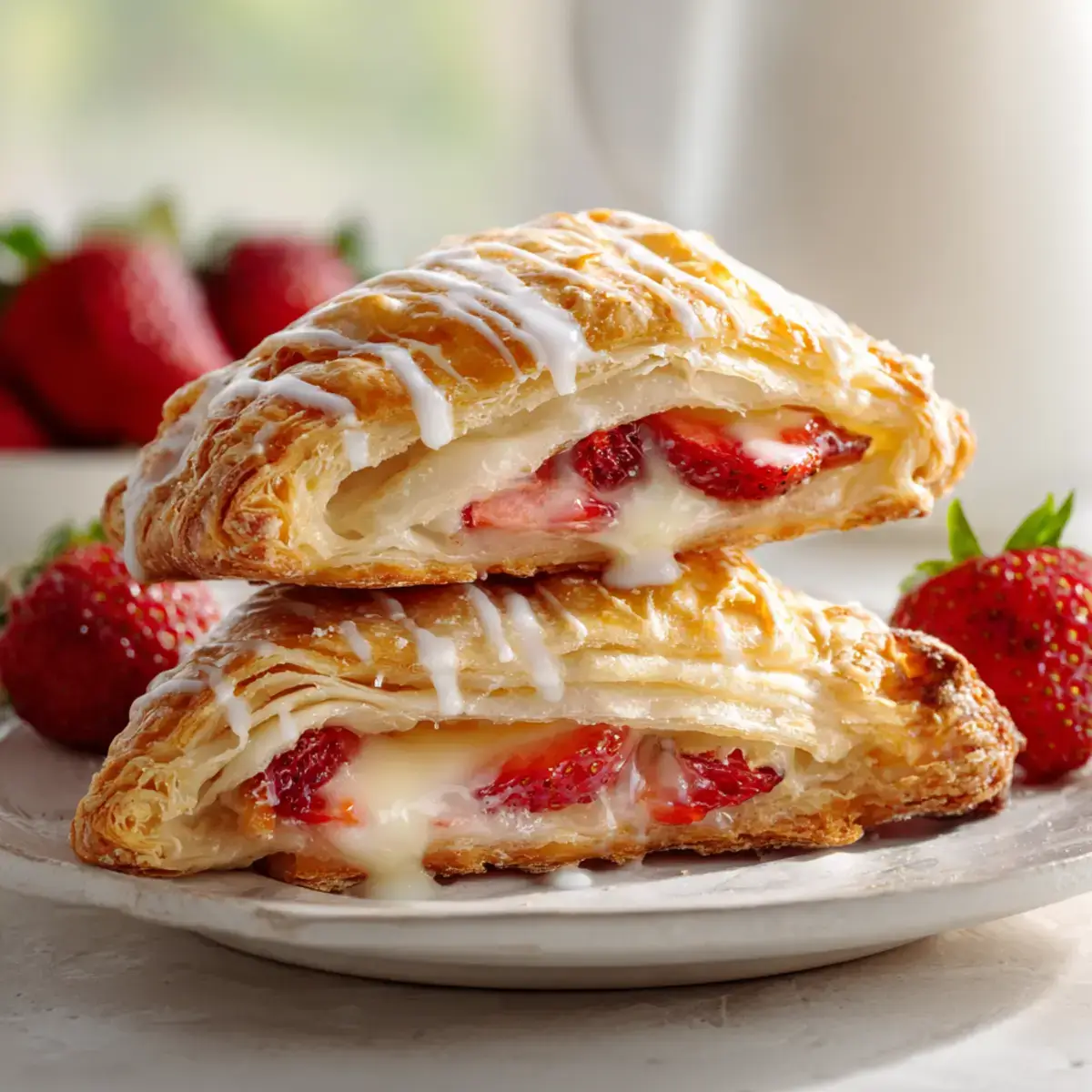 Strawberry Cheesecake Turnovers flaky pastry dessert