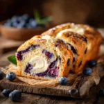 Blueberry Cream Cheese Loaf fresh from the oven