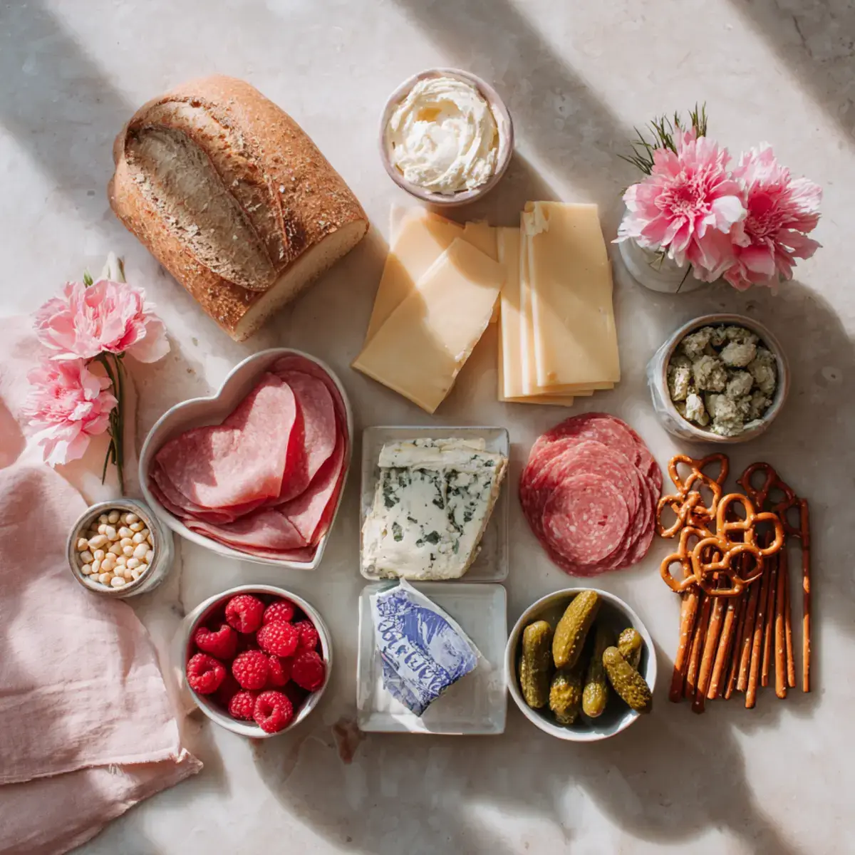 Galentine’s Charcuterie Board Ingredients