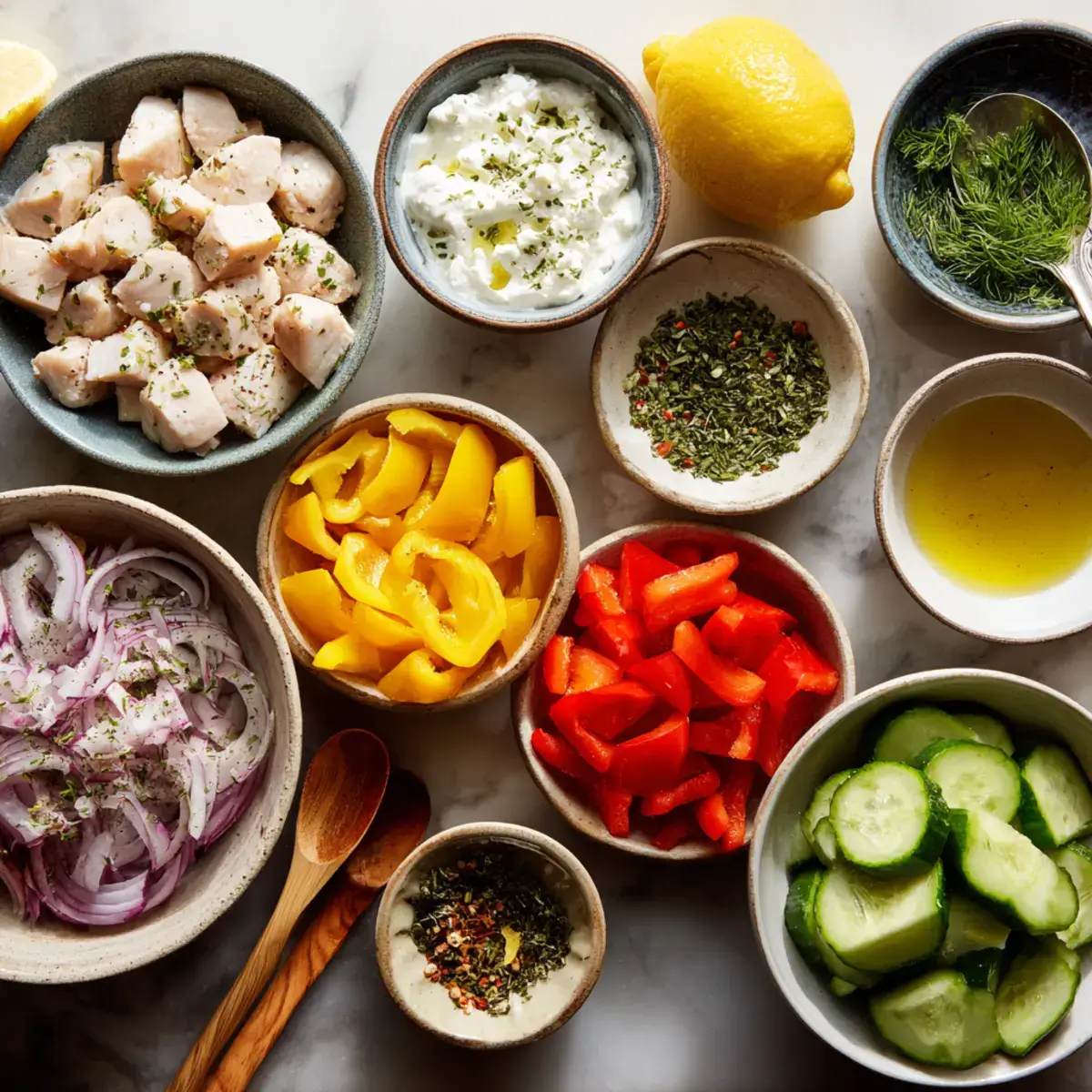 Lemon-Garlic Chicken Pitas Ingredients