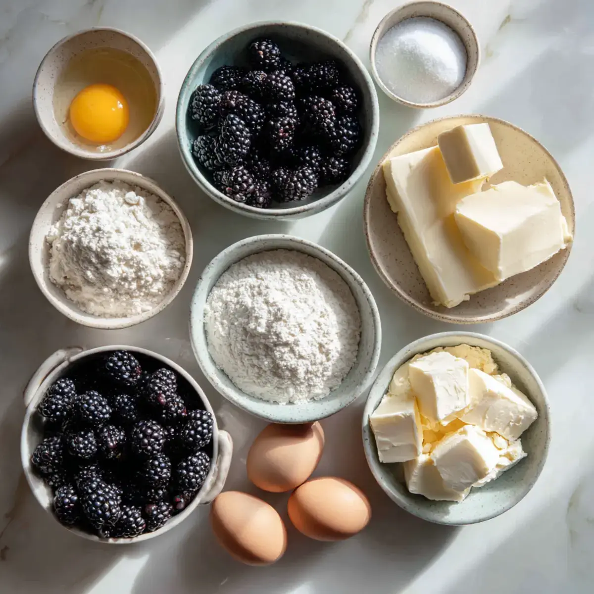 Ingredients for The Dreamiest Blackberry Velvet Cake