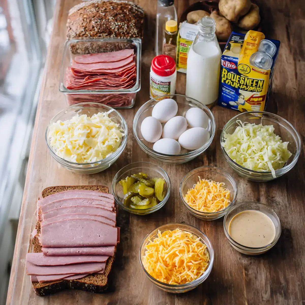 Ingredients for Reuben Casserole
