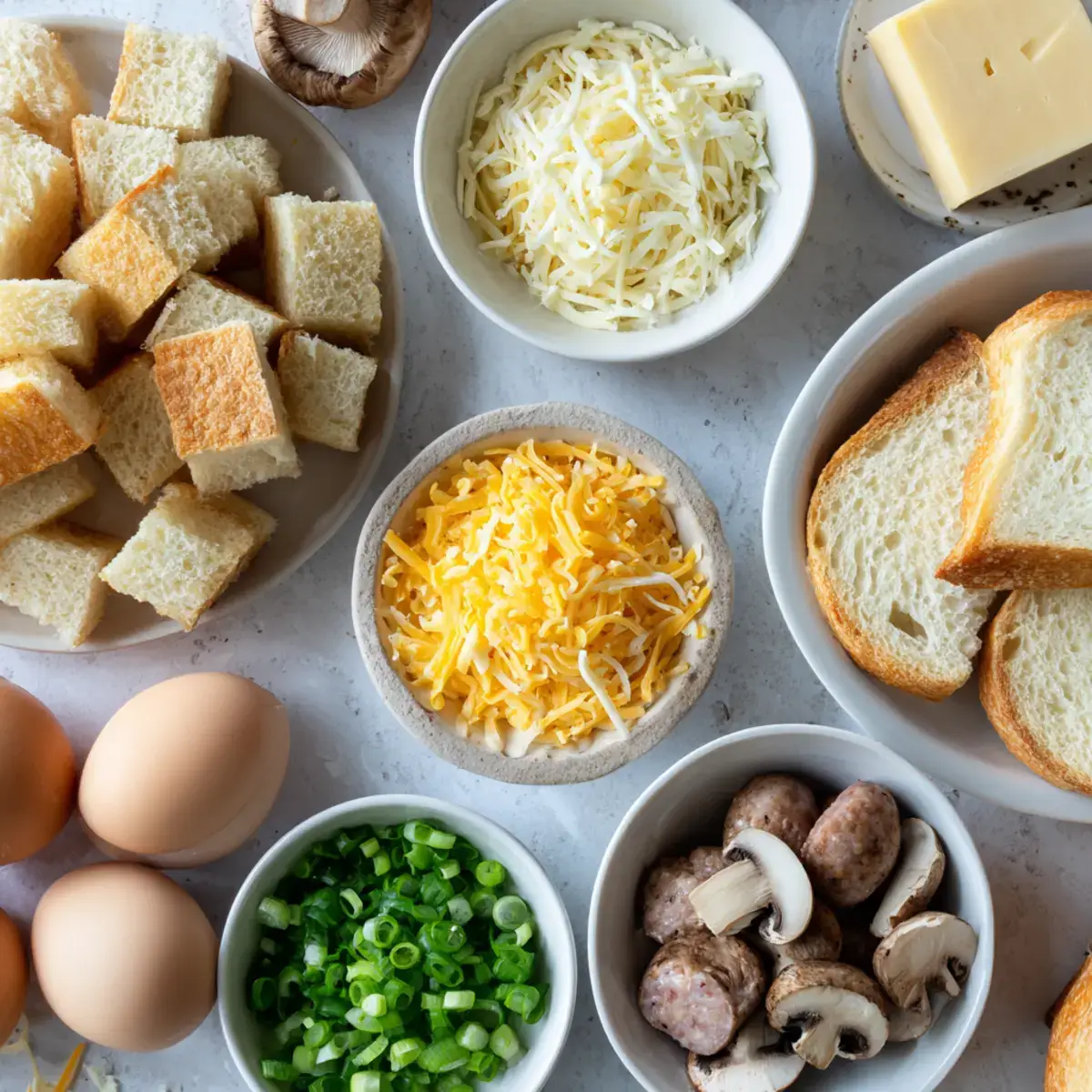 Ingredients for Savoury Breakfast Muffins recipe