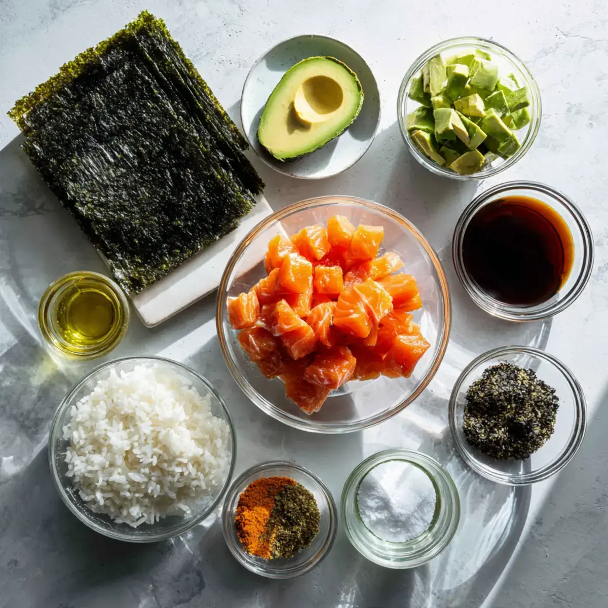 Ingredients for Spicy Salmon Rice Muffins recipe